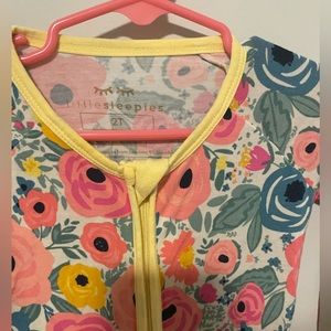 EUC 2T Little Sleepies secret garden zippy